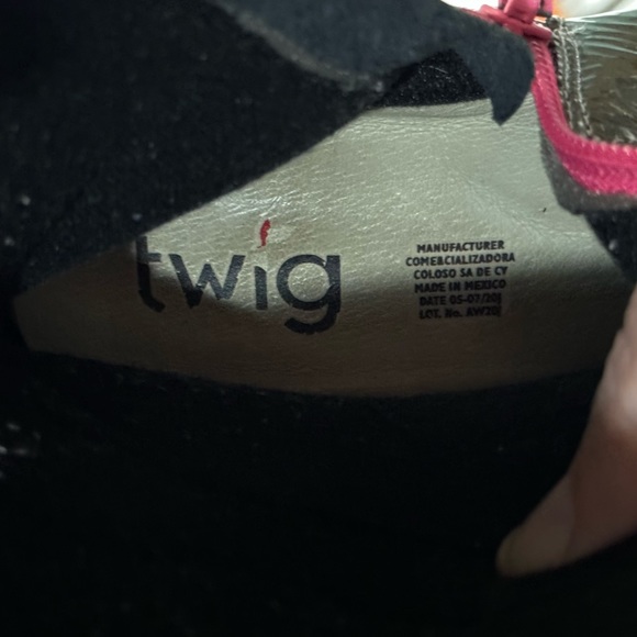 TWIG Girls Green Pink Patent Leather Boots Pink Zipper US 3 1/2 EUR 34 NWOB - Picture 6 of 7